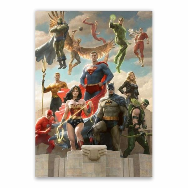 Justice League Members Poster - A1