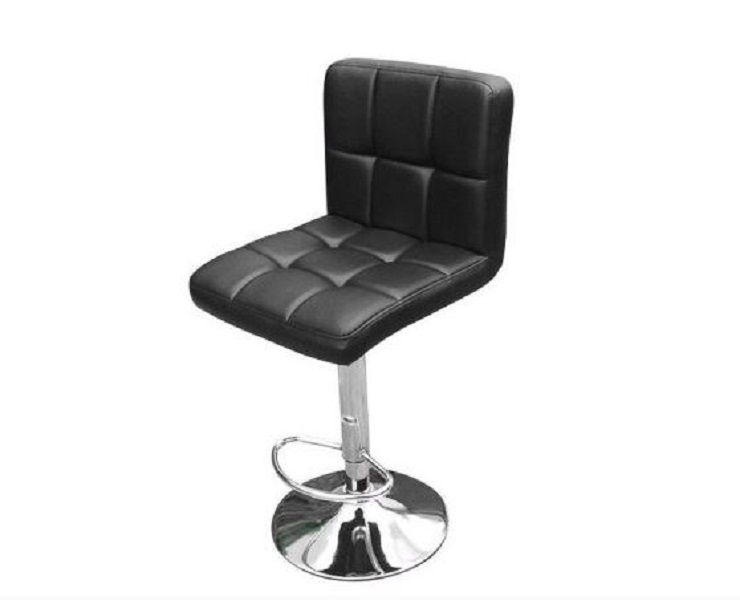 Barstool - Faux Leather High Back Swivel with Gas lift