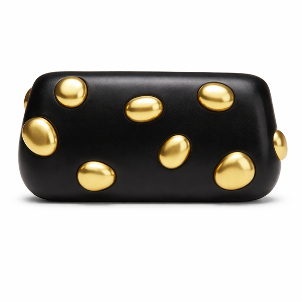Women's Hard Shell Studded Clutch - Luxury Evening Bag