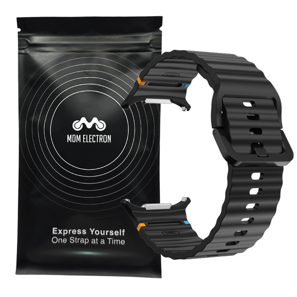 Wave Stiched Strap Compatible With Samsung Galaxy Ultra-Black