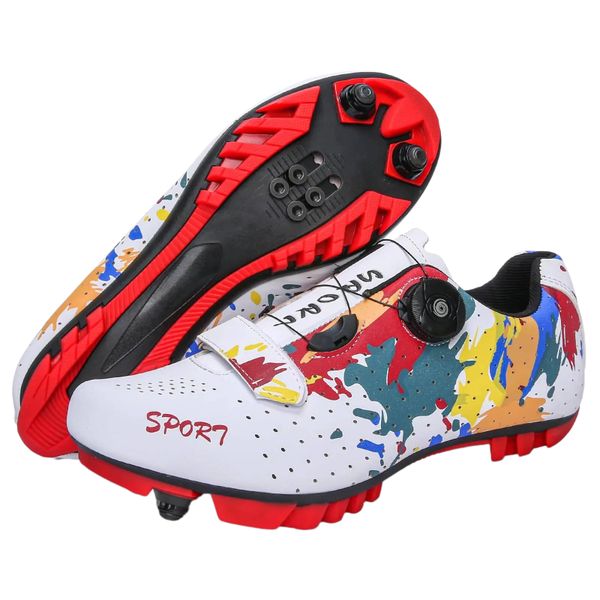 Cycling Shoes with Dial Closure Breathable Road Bicycle Riding Shoes