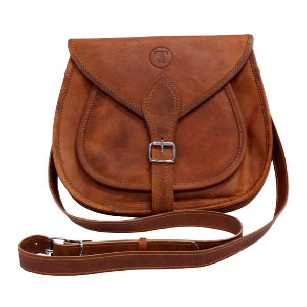 Leather Crossbody Sling Bag with Buckle by Trendz &amp; Stylez