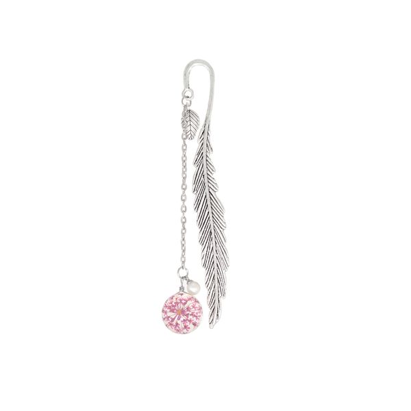 Book Lovers - Delightful Cute Dried Flower Specimen Feather Chain Bookmark