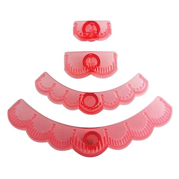 JEM Set of 4 STITCH EDGE Border Design Cutters Icing Cake Decoration