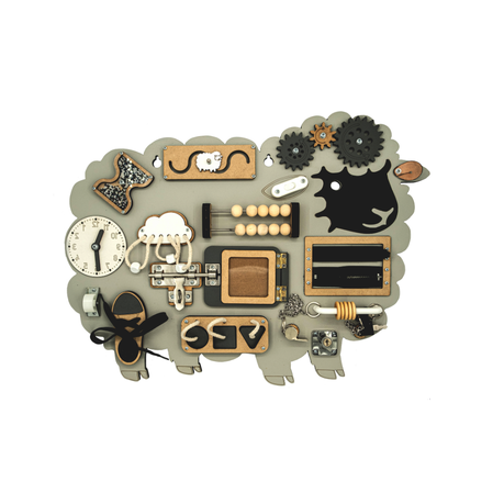 Kiani Wooly the Sheep Wall-mounted Activity Board for Babies and Toddlers Image