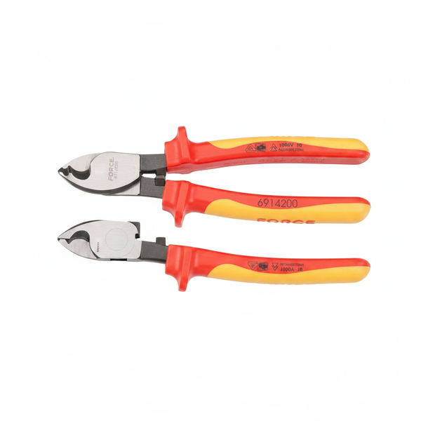 Force 200mm Insulated Cable Cutter for Safe Electrical Cutting - 2 Pack