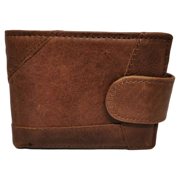 Men's Genuine Leather Bifold Wallet for 9 Cards