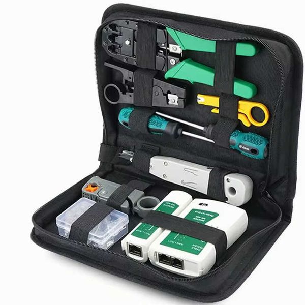LAN Network Repair Tool Kit with RJ45 Tester and Crimping Tools