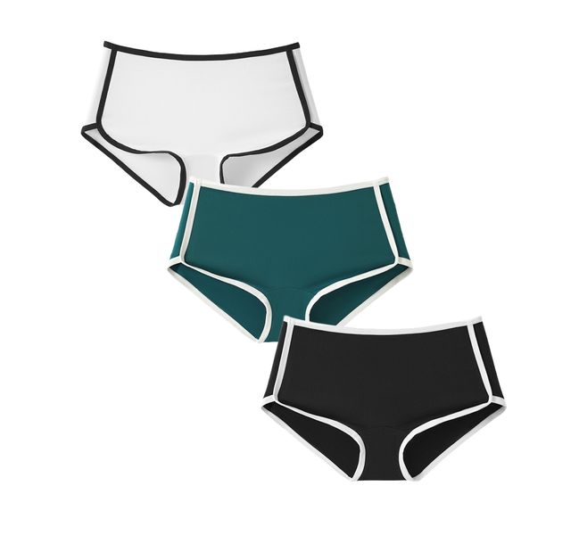 3 Pack Women's Cotton Boy Shorts Underwear Mid Rise Girls Soft Panties