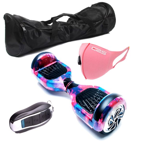 Self Balance Scooter 6.5" Hoverboard-LED-Bluetooth-Remote-Bag-Berry Blaze