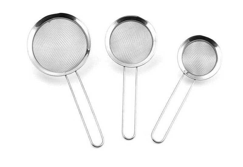 3pcs Fine Mesh Stainless Steel Strainer Set - Easy Trade