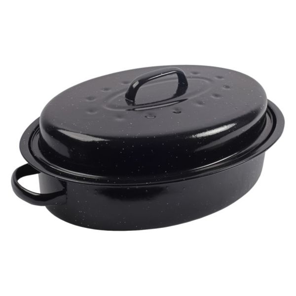 Oval 5L Enamel Coated Braai Pan