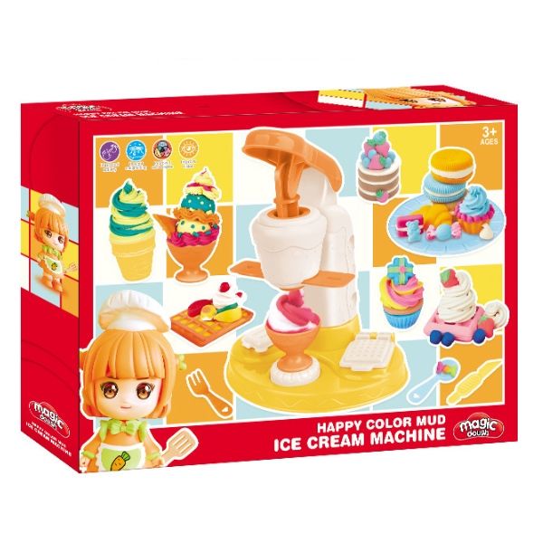 Magic Dough Ice-Cream Maker Play Set - Sensory Putty Kit Toy for Toddlers