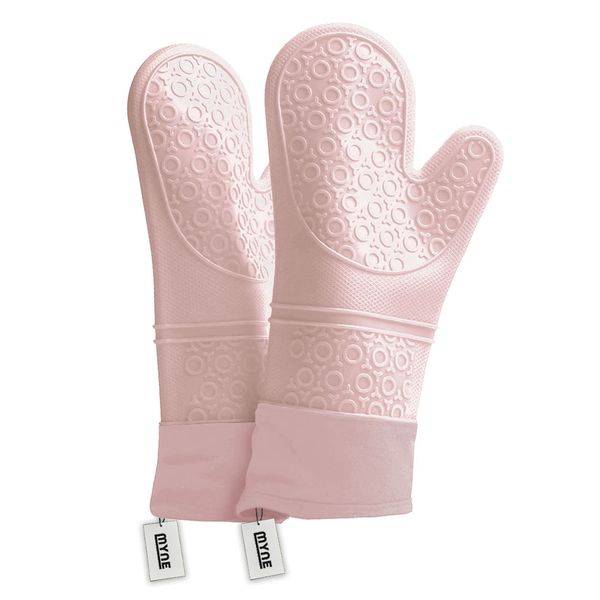 Set Of Two Extra Length Silicone Oven Gloves