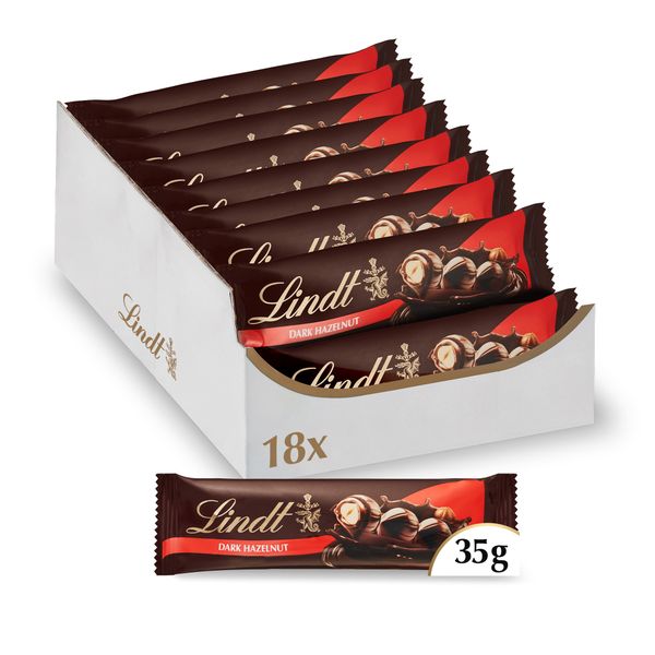 Lindt NOCCIONOIR Dark Hazelnut Bar - 18 x 35g