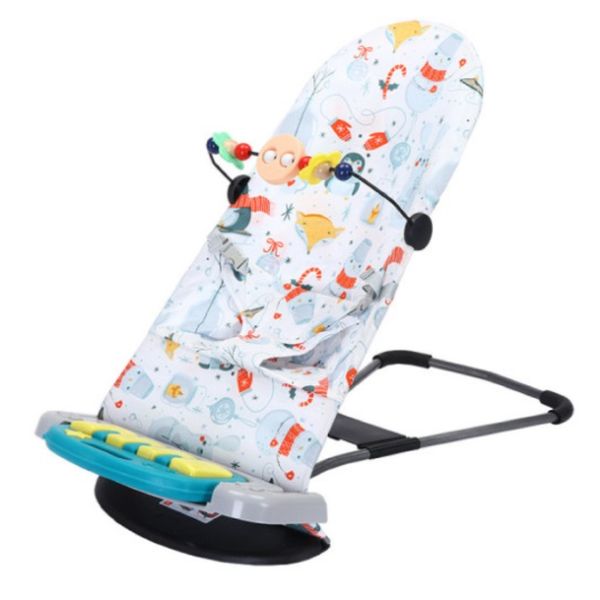 Baby Rocker Bouncer Chair with Toy Bar &amp; Soothing Vibrations