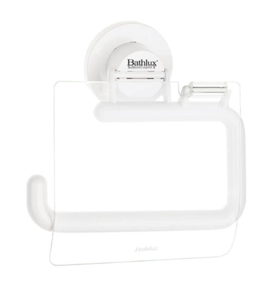 Toilet Paper Holder With Waterproof Cover &amp; Adhesive Suction Cup