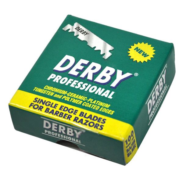 Derby Professional Single Edge Razor Blades, 100 Count. Chromium Plated