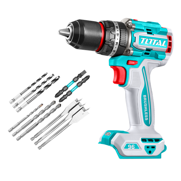 TOTAL Drill Impact 96NM 13mm BL Li-Ion 20V (Unit Only)