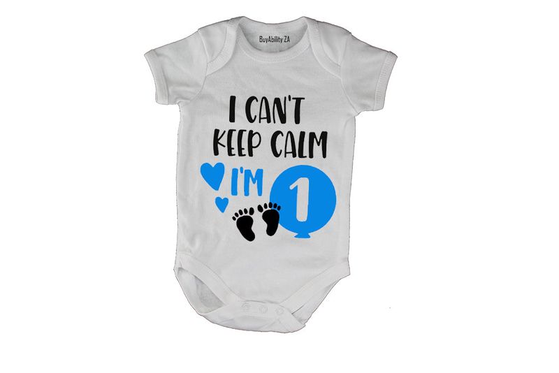I'm 1 - Blue - Ss - Baby Grow image
