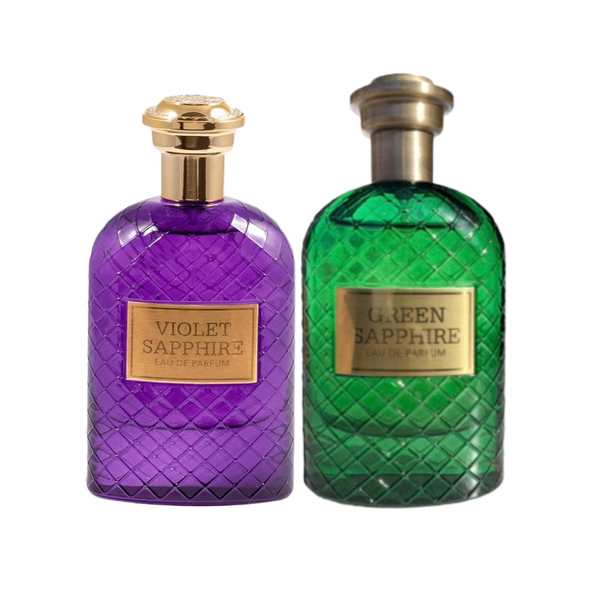 Green Sapphire &amp; Violet Sapphire Combo