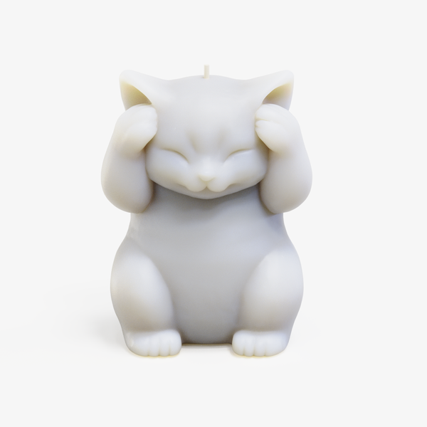 Hear No Evil Cat Candle