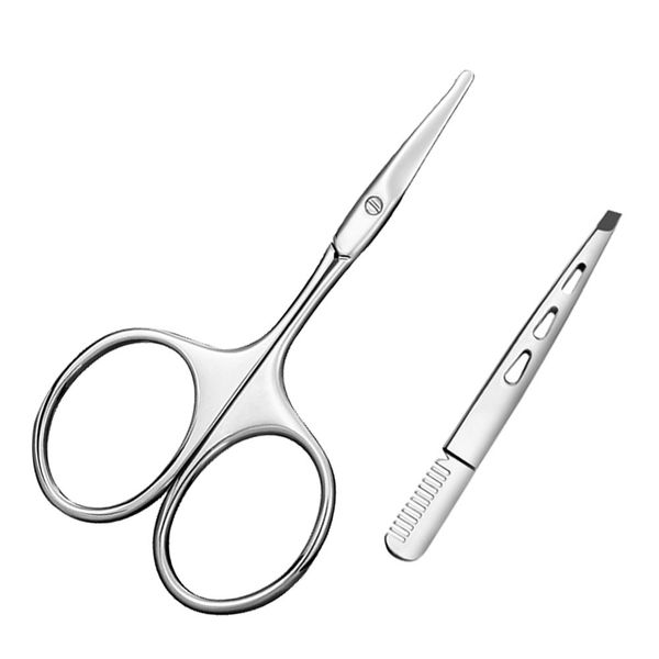 Small Scissors for Grooming, Stainless Steel Straight Tip