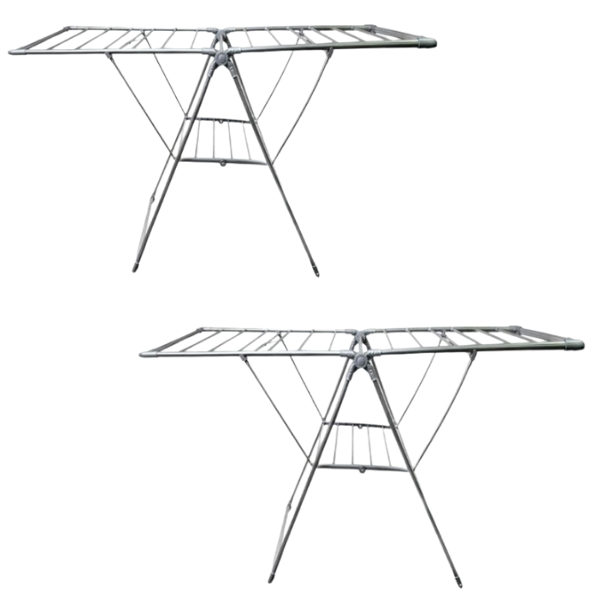 Foldable Clothing Horse / Drying Rack - Grey (Family Pack)