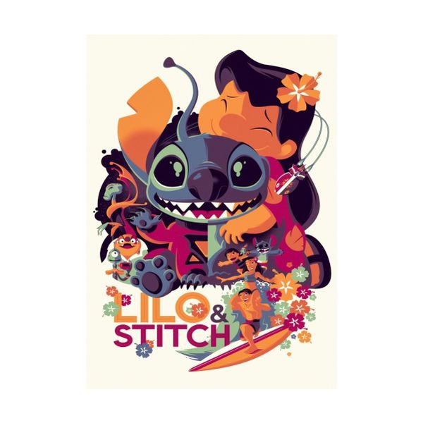 Lilo and Stitch Abstract - A1 Poster