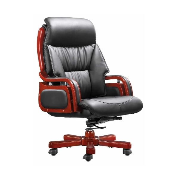 Executive Leather Office Chair Black and Brown Buy Online in South