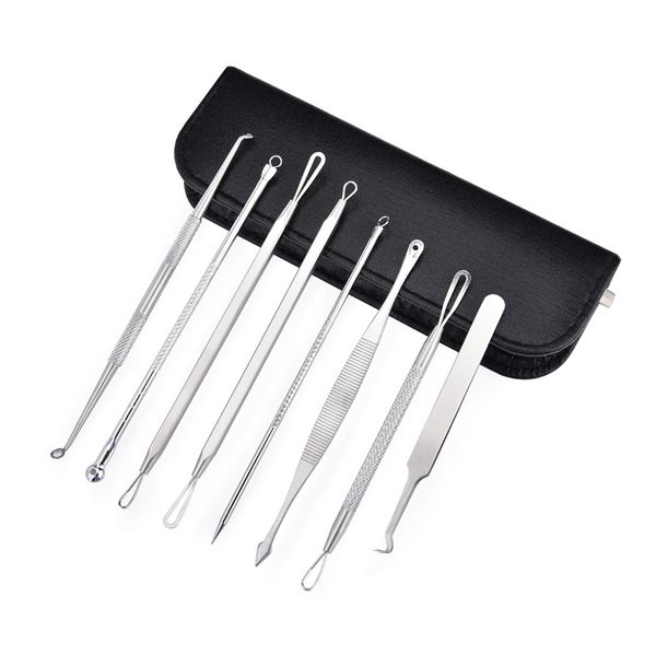 8 Pieces Extractor Tool Set Stainless Steel Blackhead Remover