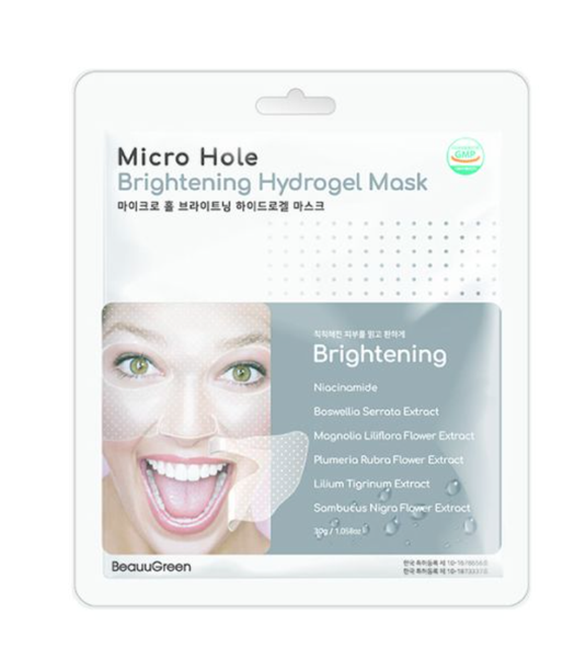 BEAUUGREEN MICRO HOLE BRIGHTENING HYDROGEL MASK 28g