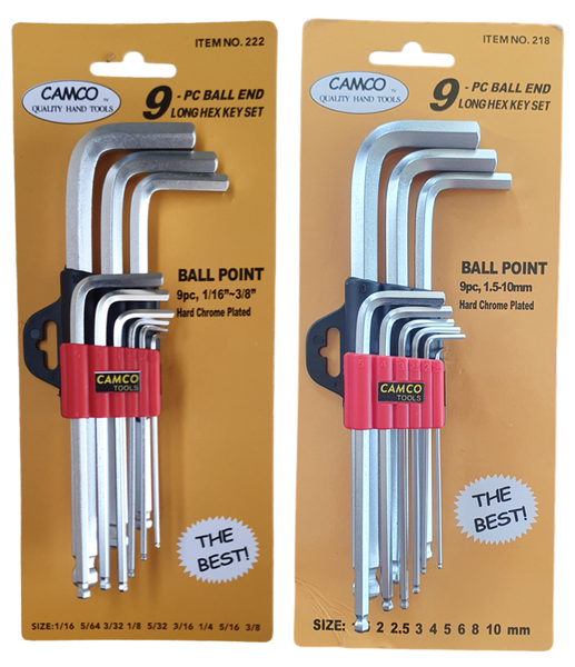 Camco Metric AND Imperial Allen Key Set (Hexagon) - 18-Piece CRV