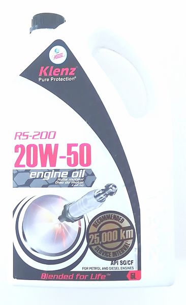 Klenz Pure Protection Rs-200 20w50 Engine Oil 5l