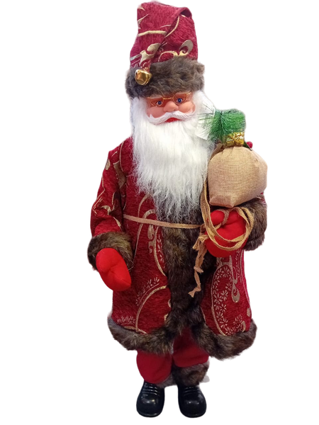 Plush Standing Father Christmas with Sack