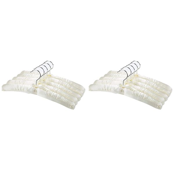 Satin Padded Hangers With Anti-Rust Swiveling Chrome Hook For Winter