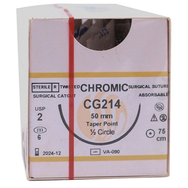 Chromic Gut 2 50mm Taper 75cm Suture 12's