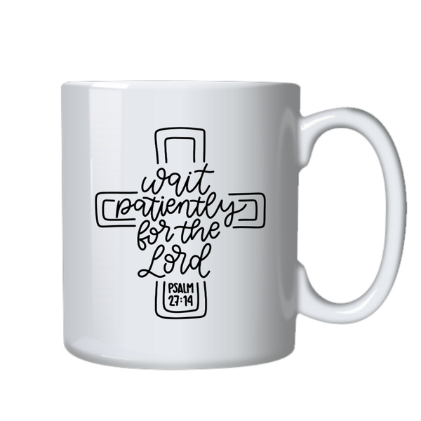 Wait for the Lord Christian Theme Birthday Christmas Gift Cup Mug 402