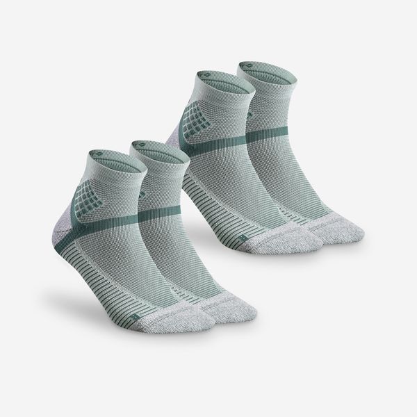 Quechua Hiking Socks - Hike 500 Mid X2 Pairs - Mint Green