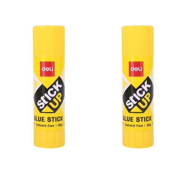 DELI 2 PCS 36g PVP Glue Stick Strong Adhesive Display Pack
