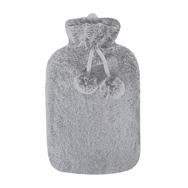 Faux Fur Hot Water Bottle - Red