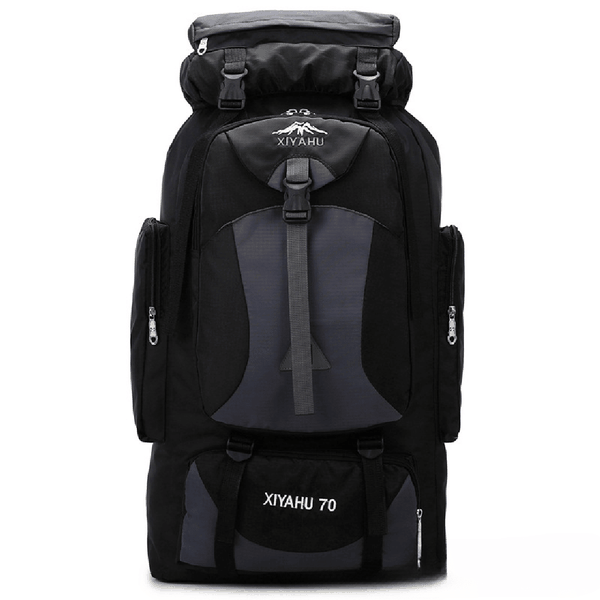 70L Outdoor Mountaineering, Sports, Leisure &amp; Hiking Backpack - Black
