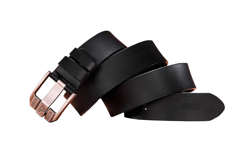 Genuine Leather - Durable, Long-lasting Belt - Black