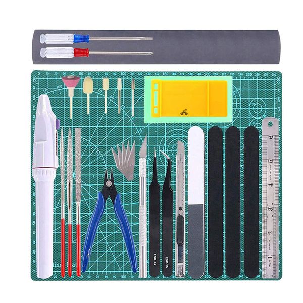 ALANES 33 In 1 Hobby Tool Kit For Model Building 3D Printing And DIY Craft