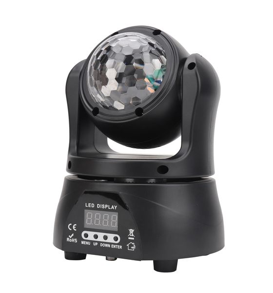 Mini Moving Head Stage Light - DMX 512 RGB LED Spotlight