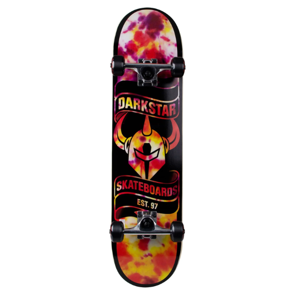 Darkstar | Scrolled 7.75 Inch Complete Skateboard (Black/Red/Yellow)