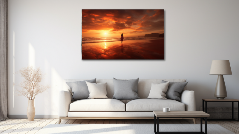 Canvas Wall Art - Sunset Solitude Abstract - MT0518
