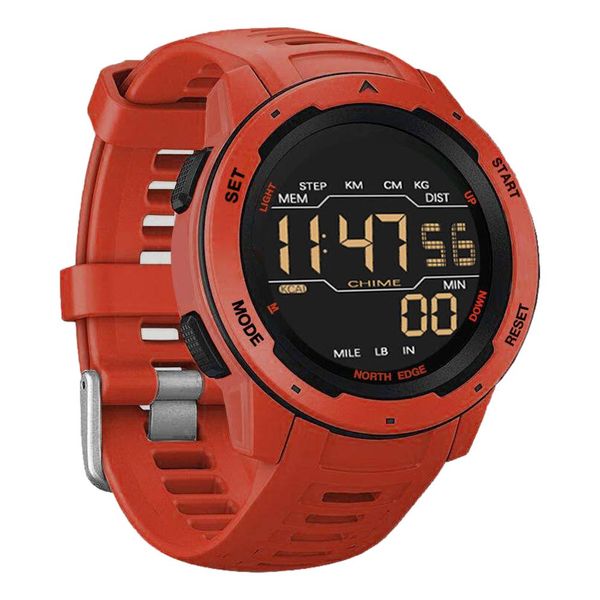 North Edge Men's Digital Sports Watch - Mars Orange