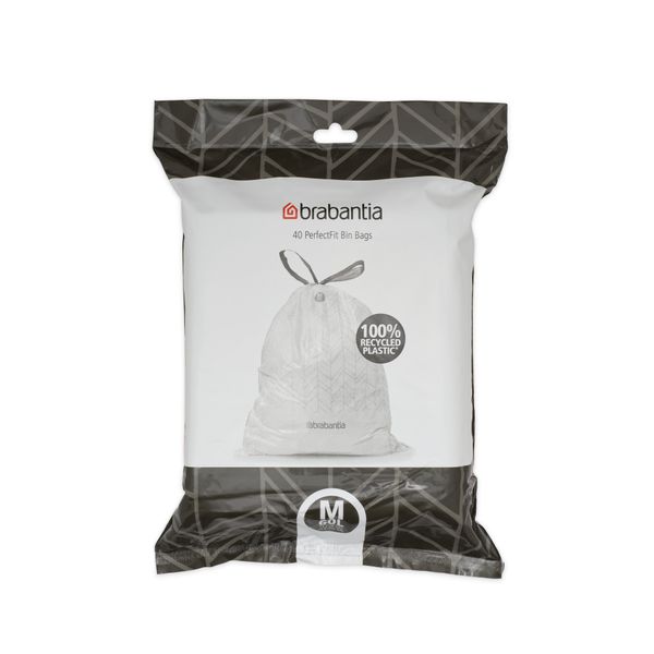 Brabantia - Code H Drawstring Rubbish Bin Bags Dustbin Liners for Kitchen