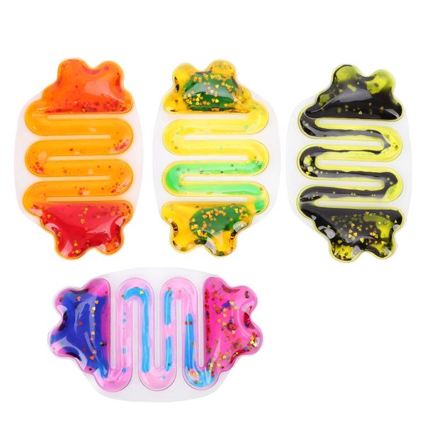 Stress Relief Squeeze Tube Toy Liquid Glitter For Kids Adults